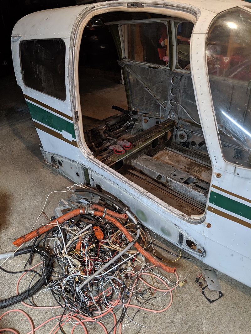 Removing all the old wiring and tubing
