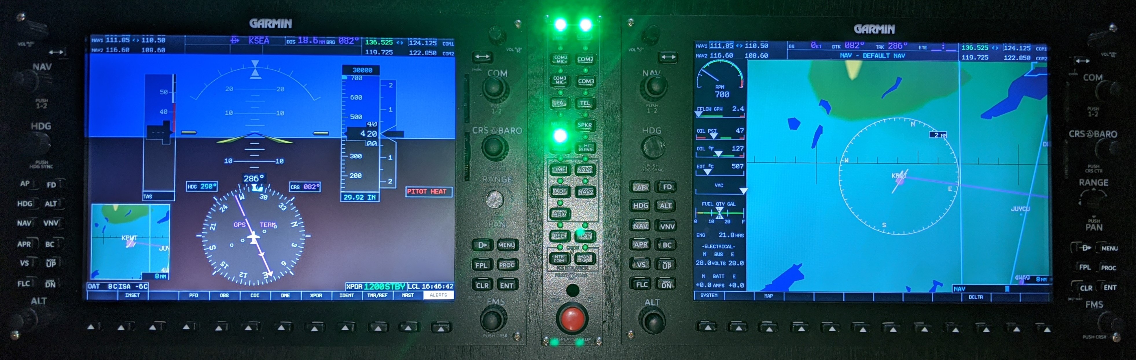 seng nylon Lav en seng Garmin G1000 suite for flight simulator | Piper PA-28 Project